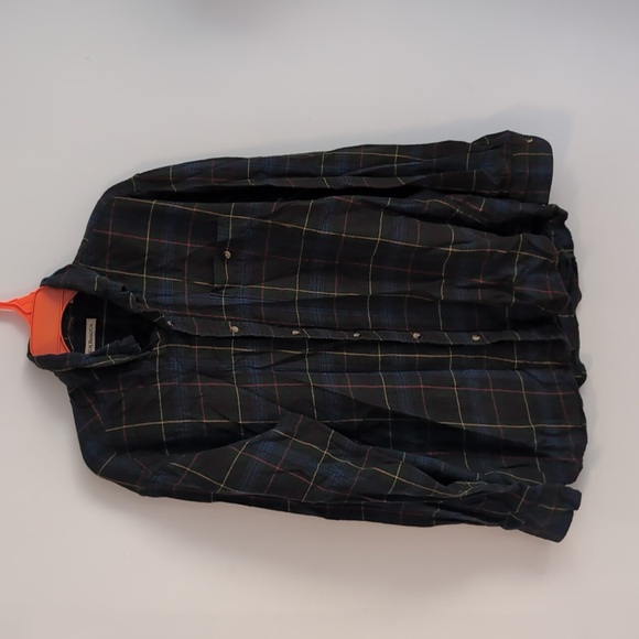 G.H.Bass &Co green flannel long sleeve button down shirt Large - Picture 1 of 4